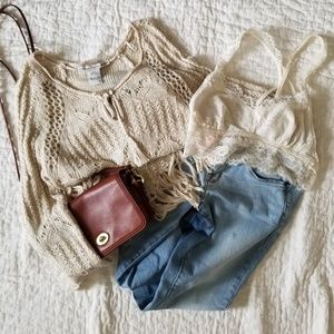 Boho knit tunic cover